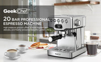 
              Geek Chef Espresso Machine Water Stainless Steel
            