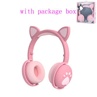 AIKSWE Bluetooth AIKSWE Bluetooth Headphones glowing cute LED Cat Ear