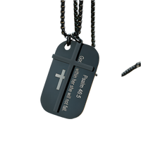 Bible Cross Dog Tag Necklaces - Bit of heaven shop