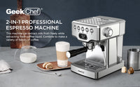 
              Geek Chef Espresso Machine Water Stainless Steel
            