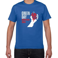 2019 new summer Famous band Green Day t shirt men 100% cotton loose Tops&Tees men  Rock Hip Hop street wear men clothes pok