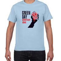 2019 new summer Famous band Green Day t shirt men 100% cotton loose Tops&Tees men  Rock Hip Hop street wear men clothes pok