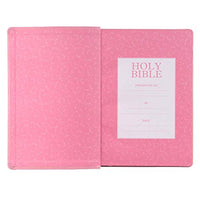 KJV Holy Bible, Giant Print Full-Size, Pink Faux Leather King James Version