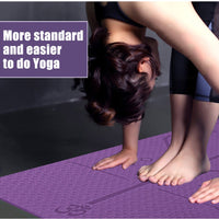 Yoga Mat with Position Line Non Slip