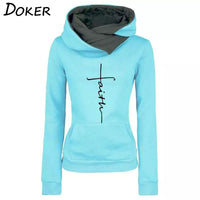 Winter Hoodies Sweatshirts Women Faith