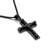 
              Stainless Steel Wire Cross Pendant Necklace Men
            