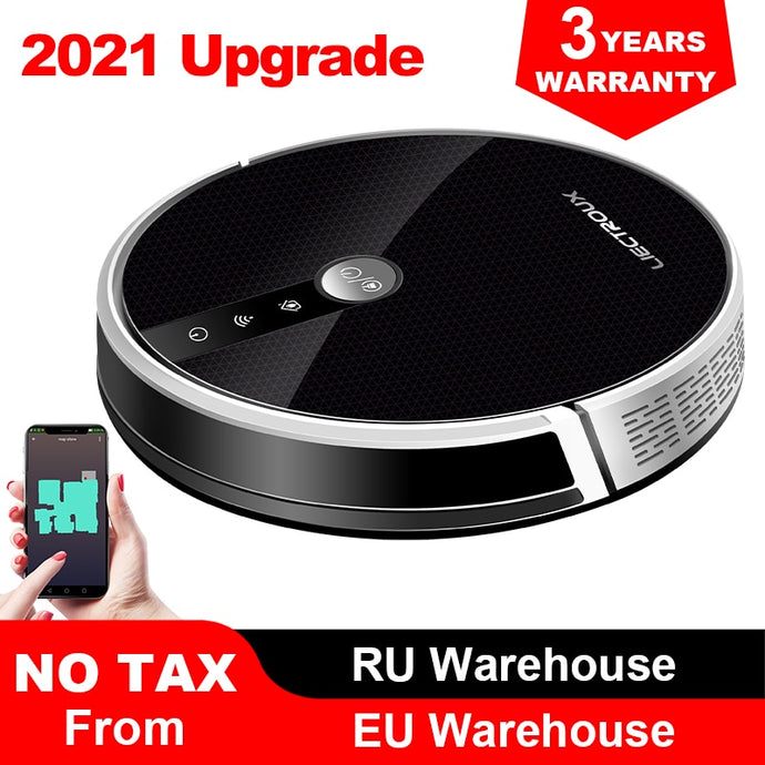 LIECTROUX C30B Robot Vacuum Cleaner Map Navigation,WiFi App,4000Pa Suction,Smart Memory,Electric WaterTank,Wet Mopping,Disinfect