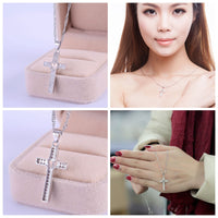 
              Cross Crown Necklace Women Silver
            