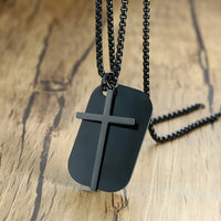 
              Bible Cross Dog Tag Necklaces
            