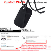 Bible Cross Dog Tag Necklaces