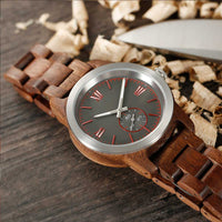 
              Men's Handcrafted Engraving Walnut Wood Watch - Best Gift Idea!
            