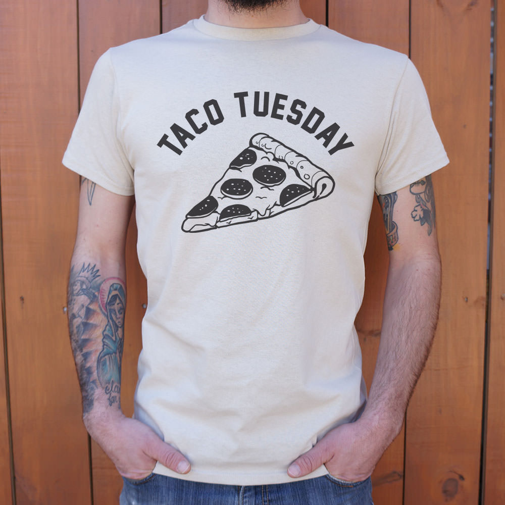 Taco Tuesday Pizza Slice T-Shirt (Mens)